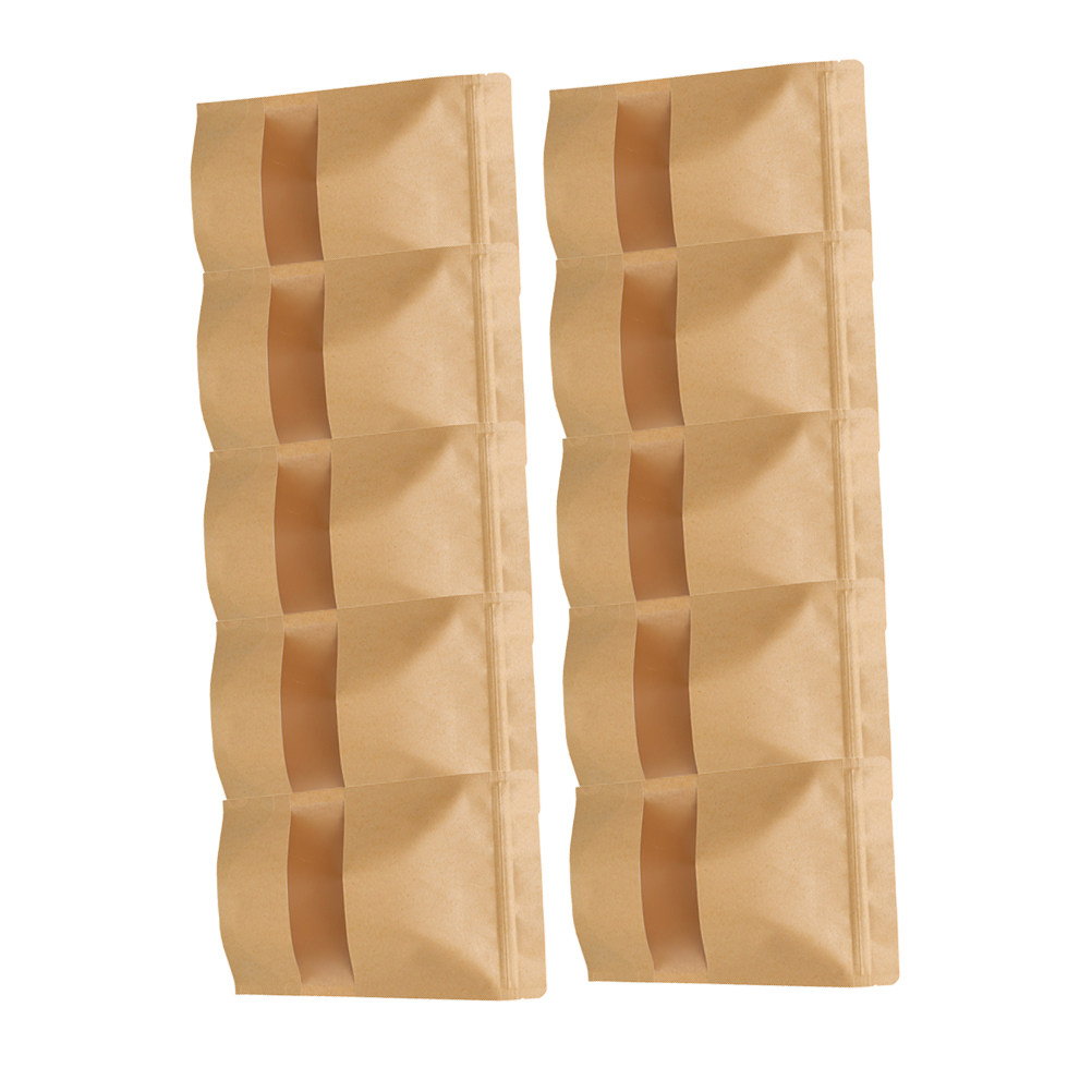 Food Snack - 50Pcs Food Storage Kraft Paper Bags