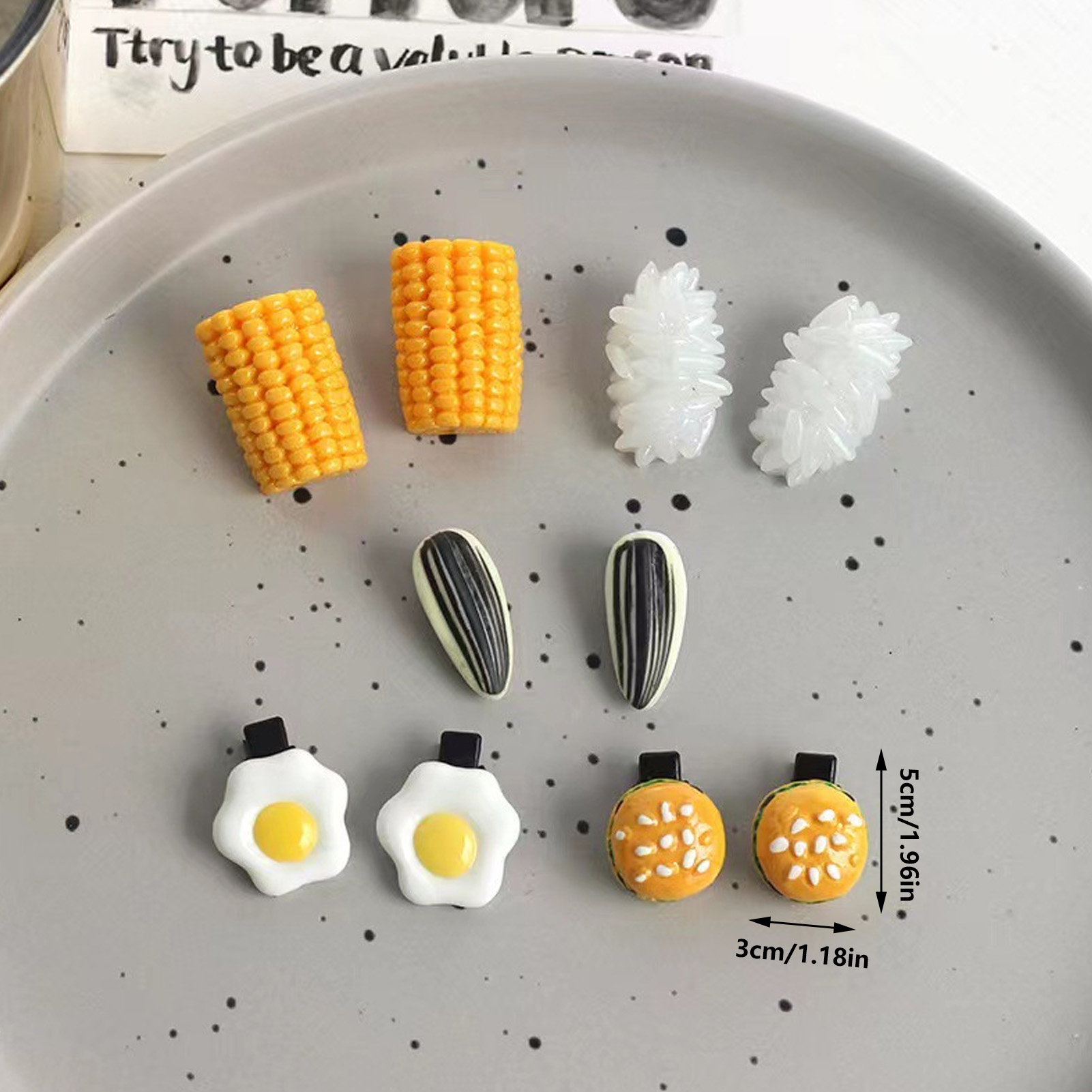 Mini Food Hair Clips Set Reali - огляд і ціна Food Snacks For Kids