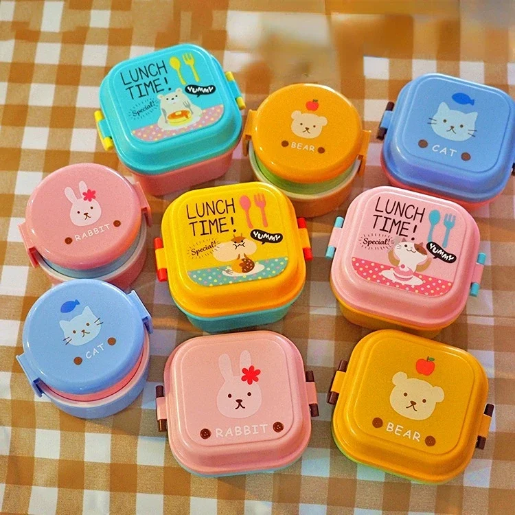 Cute Cartoon Kittyed Bento Lun - огляд і ціна Food Snacks For Kids