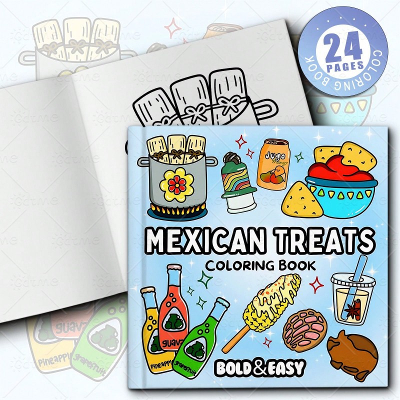 Bold Easy Mexican Treats Color - огляд і ціна Food And Snacks Coloring Book Bold And Easy