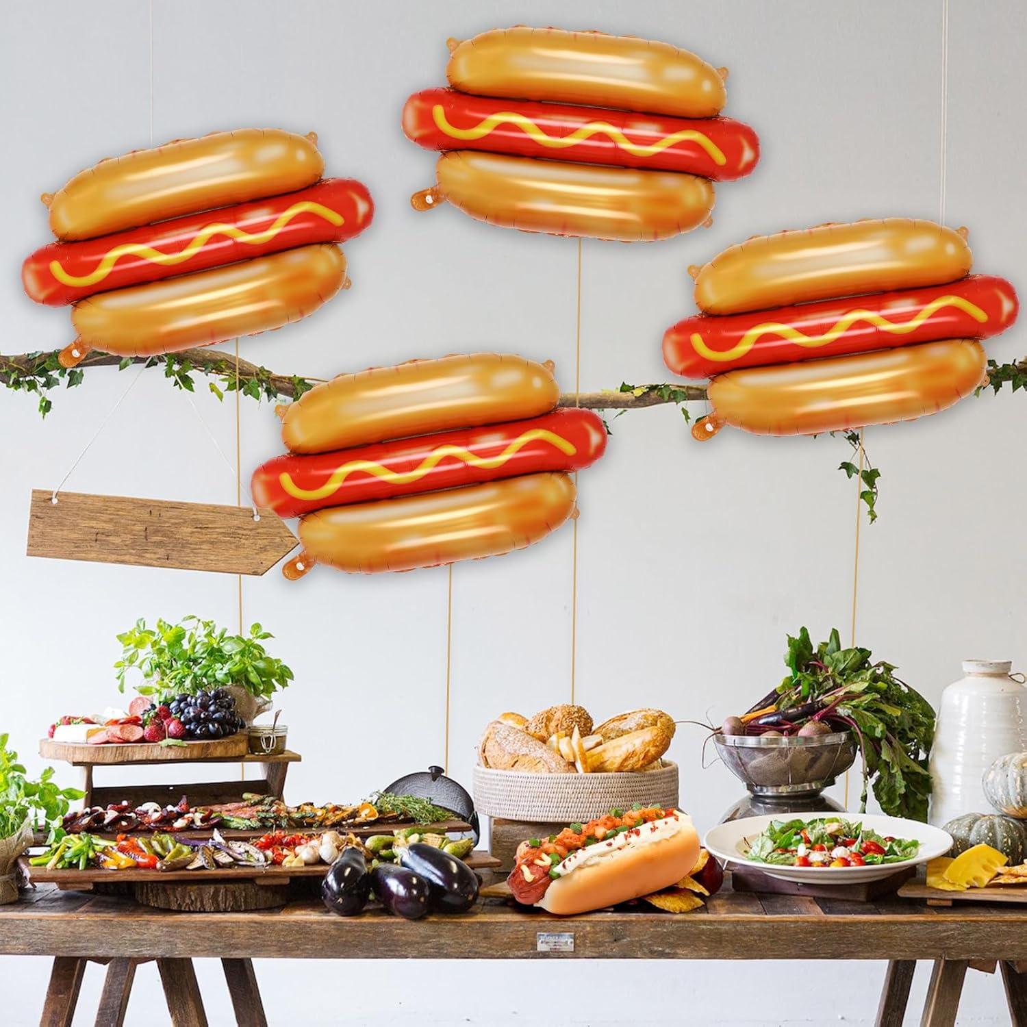 6Pcs Giant Hot Dog Balloons, F - огляд і ціна Food Giant Snacks