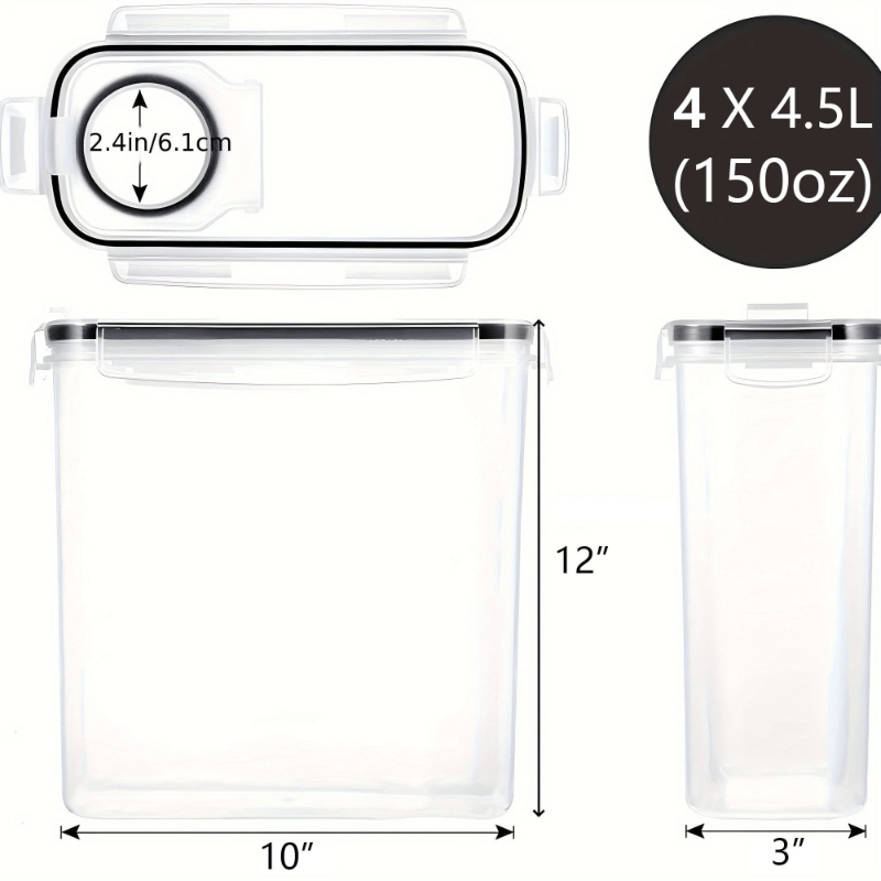 4 Pack Airtight Cereal Dry Foo - огляд і ціна Dry Food Snacks
