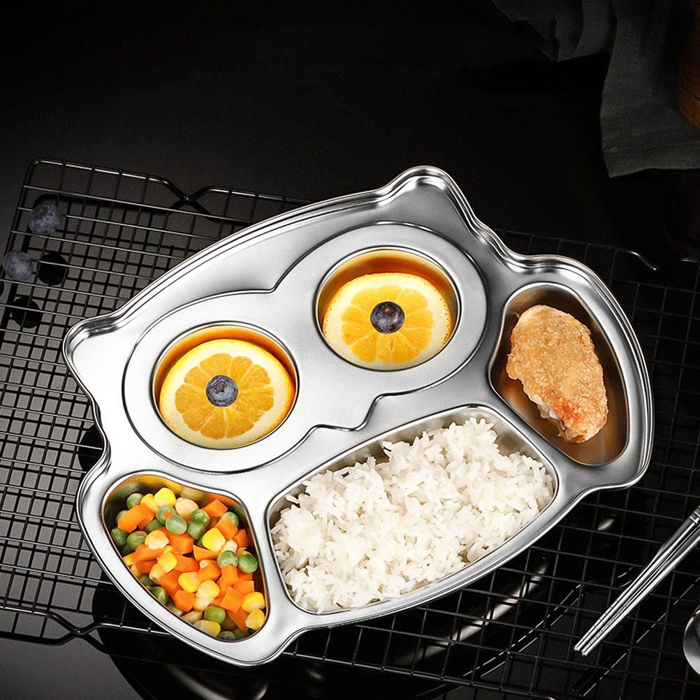 2Pcs Owl Stainless Steel Divid - огляд і ціна Food Snacks For Kids