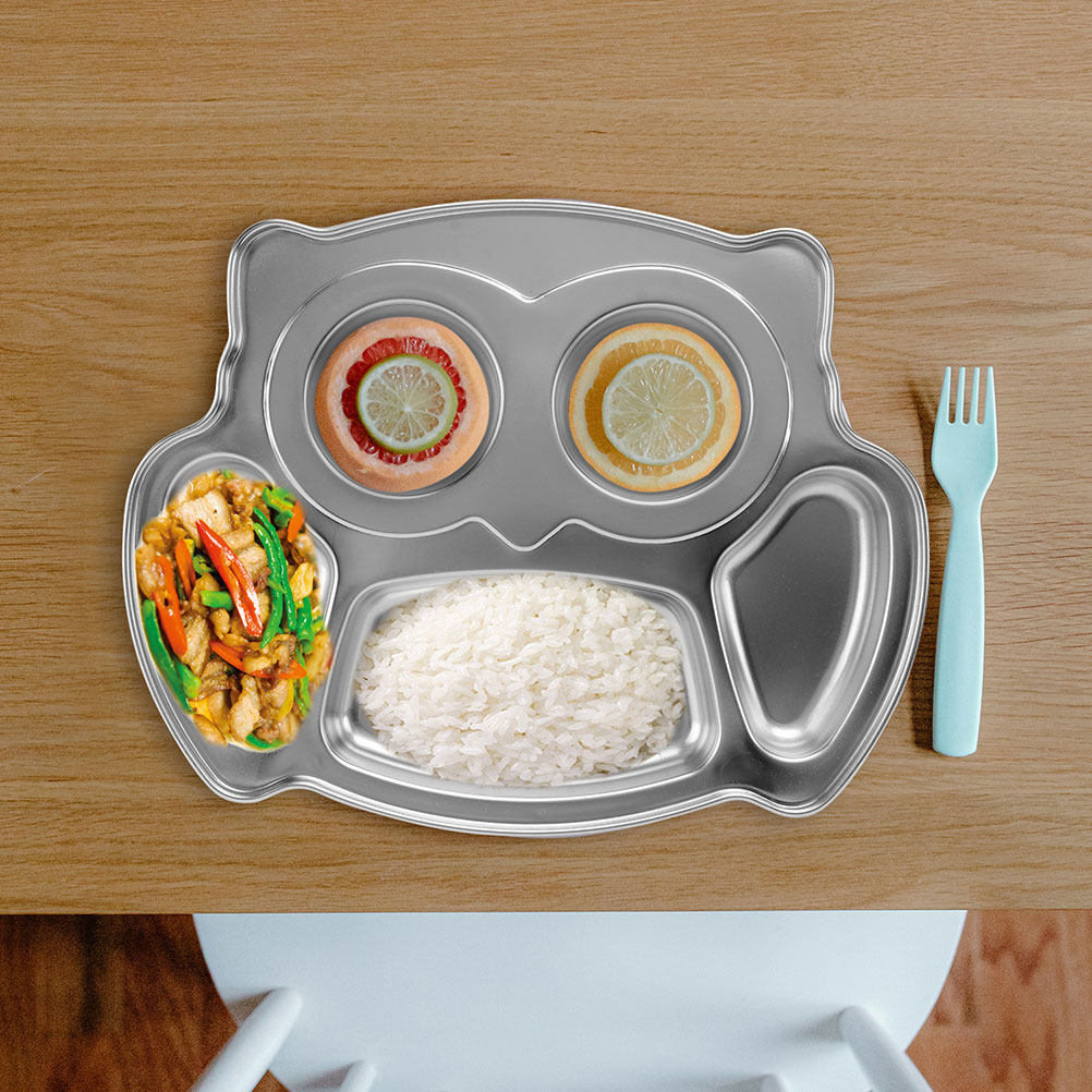 2Pcs Owl Stainless Steel Divid - огляд і ціна Food Snacks For Kids