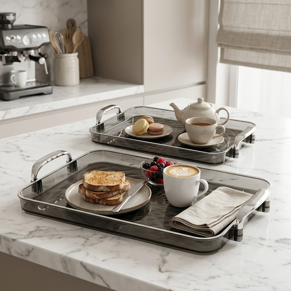 Clear Plastic Serving Tray wit - огляд і ціна Food Platter Snacks