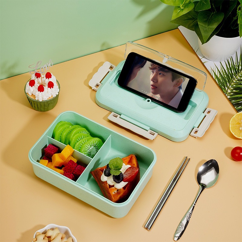 3 Grid Heated Bento Lunch Box  - огляд і ціна Food Snacks For Kids